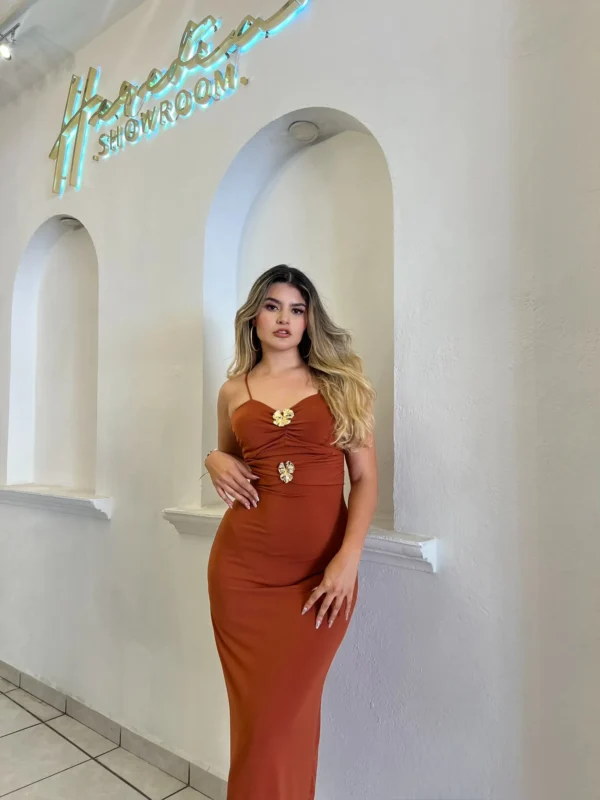 Vestido Maxi Terracota "Aura"