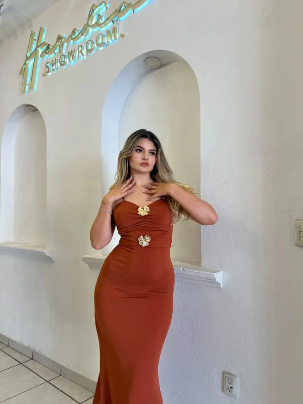 Vestido Maxi Terracota "Aura"